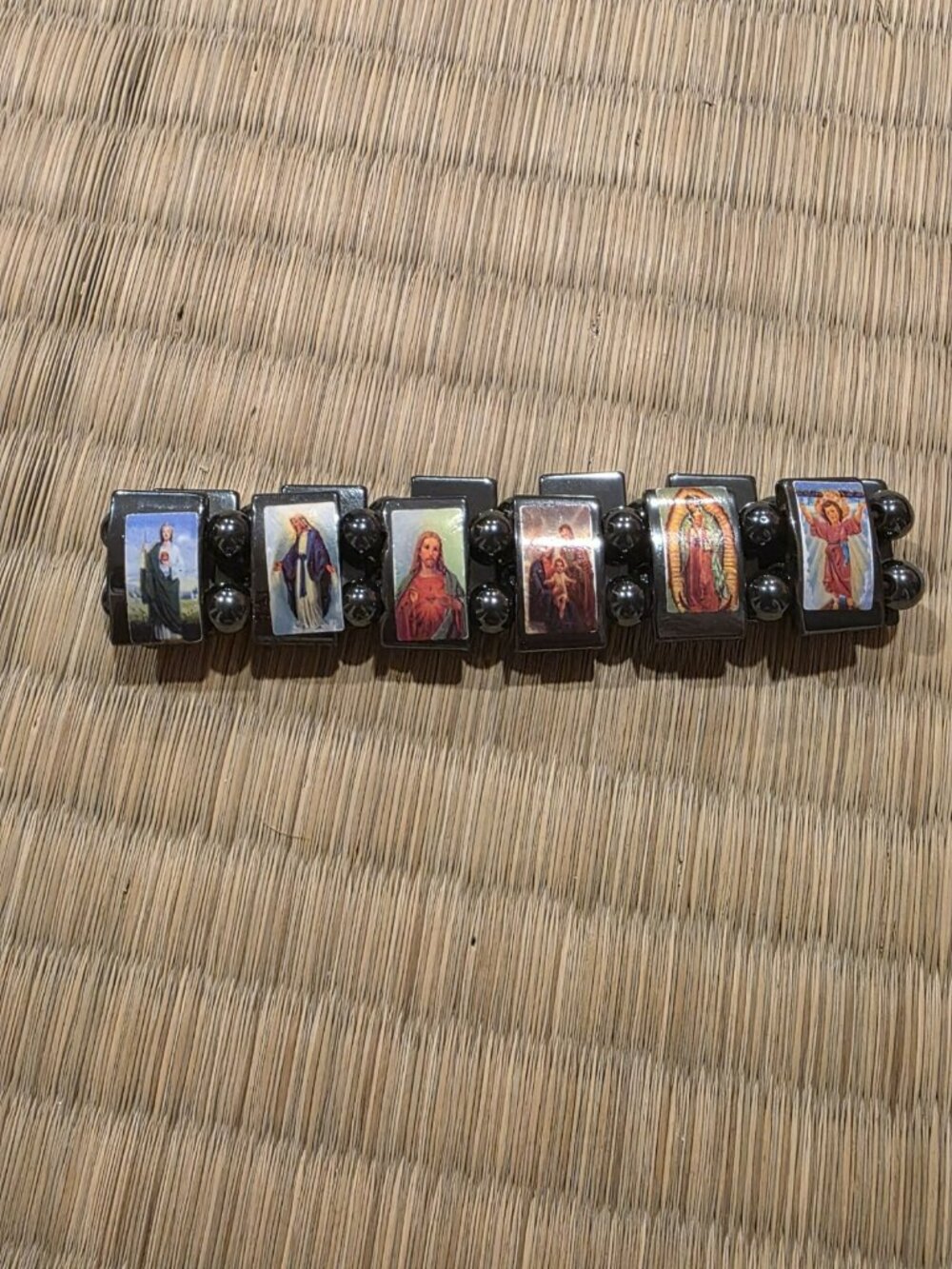 Catholic Stretch Bracelet Saints Jesus Mary Religious Bead Faith Jewelry